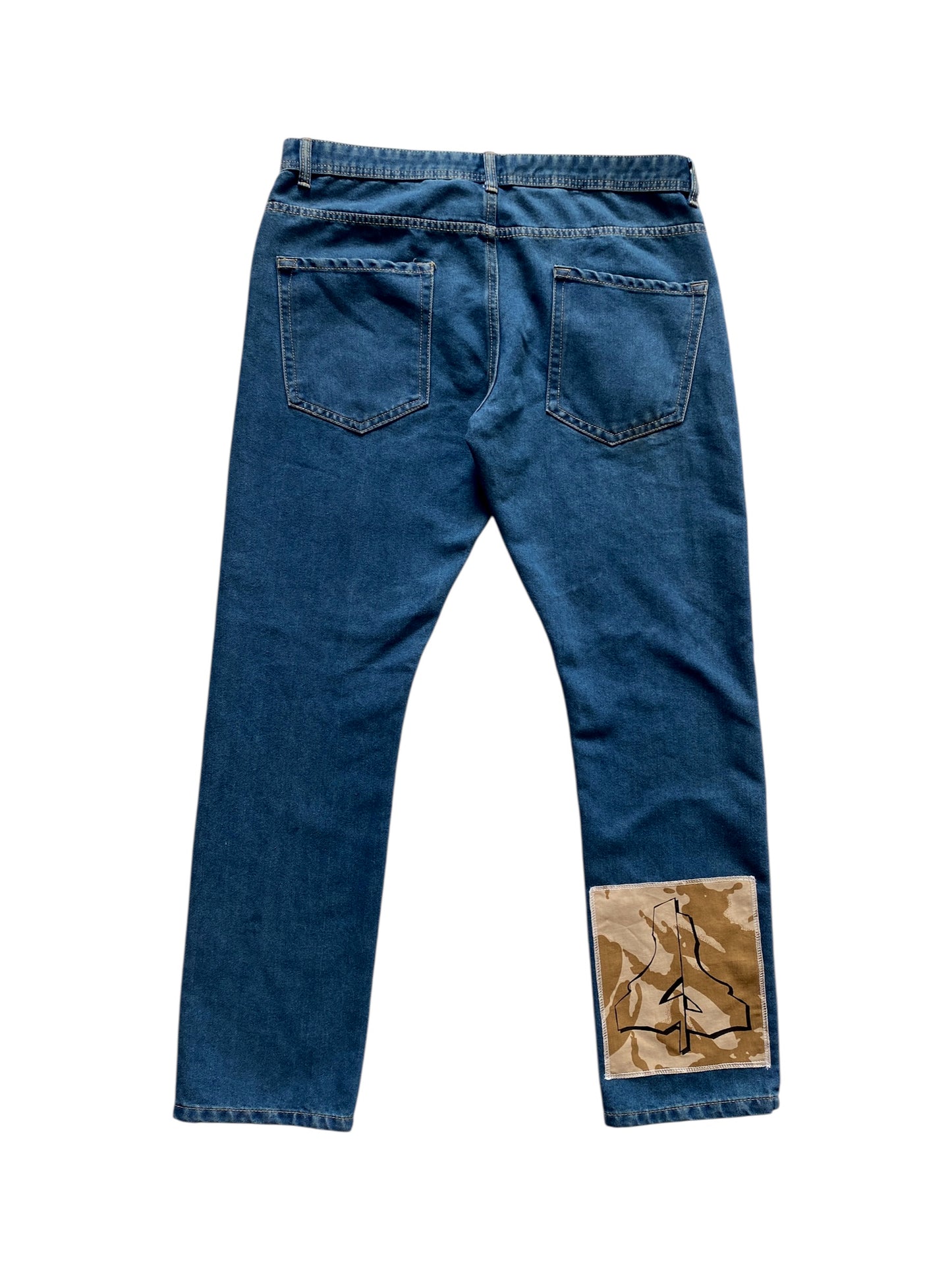 DENIM EASY PATCH PANTS