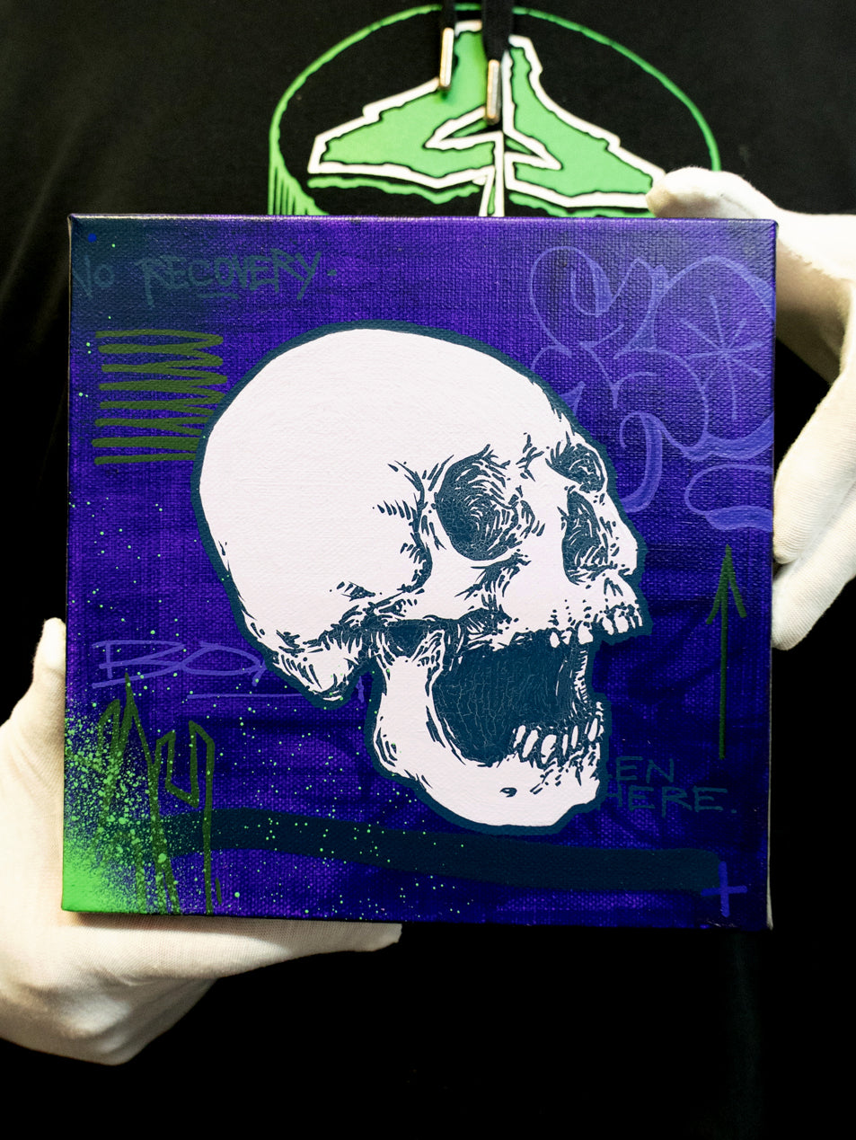 PURPLE DEEP EDGE SKULL PAINTING