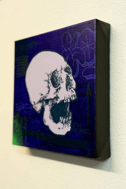 PURPLE DEEP EDGE SKULL PAINTING