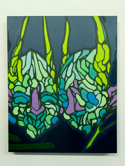 UNTITLED DEMON MIX MEDIA PAINTING