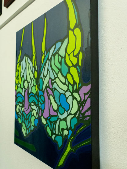 UNTITLED DEMON MIX MEDIA PAINTING