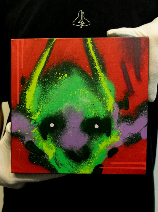 UNTITLED DEMON SMALL SQUARE PAINTING