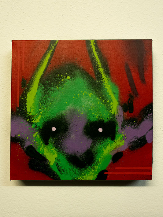 UNTITLED DEMON SMALL SQUARE PAINTING