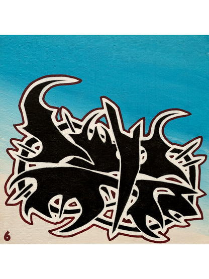WOOD PANEL GRAFFITI PAINTING