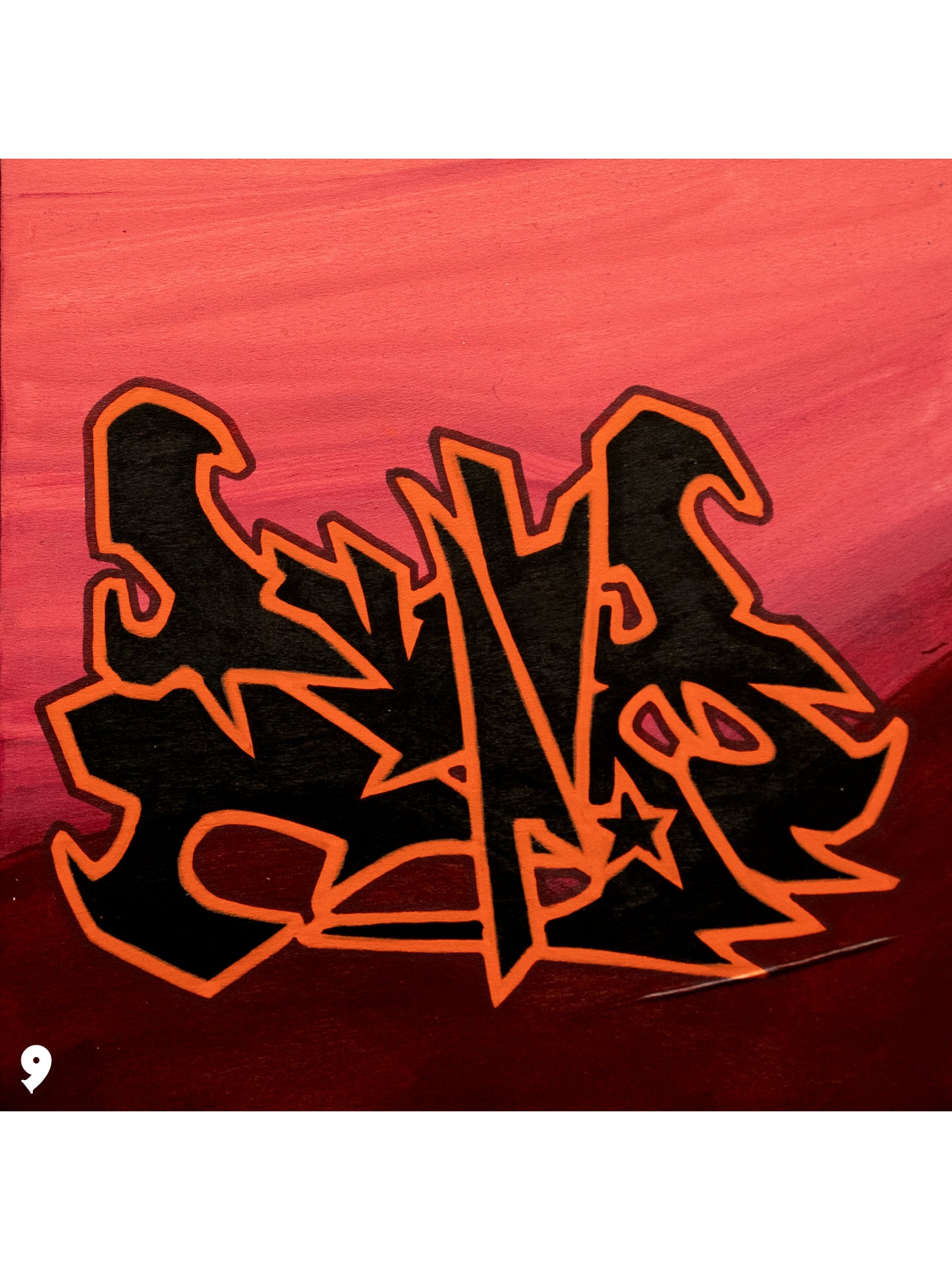 WOOD PANEL GRAFFITI PAINTING