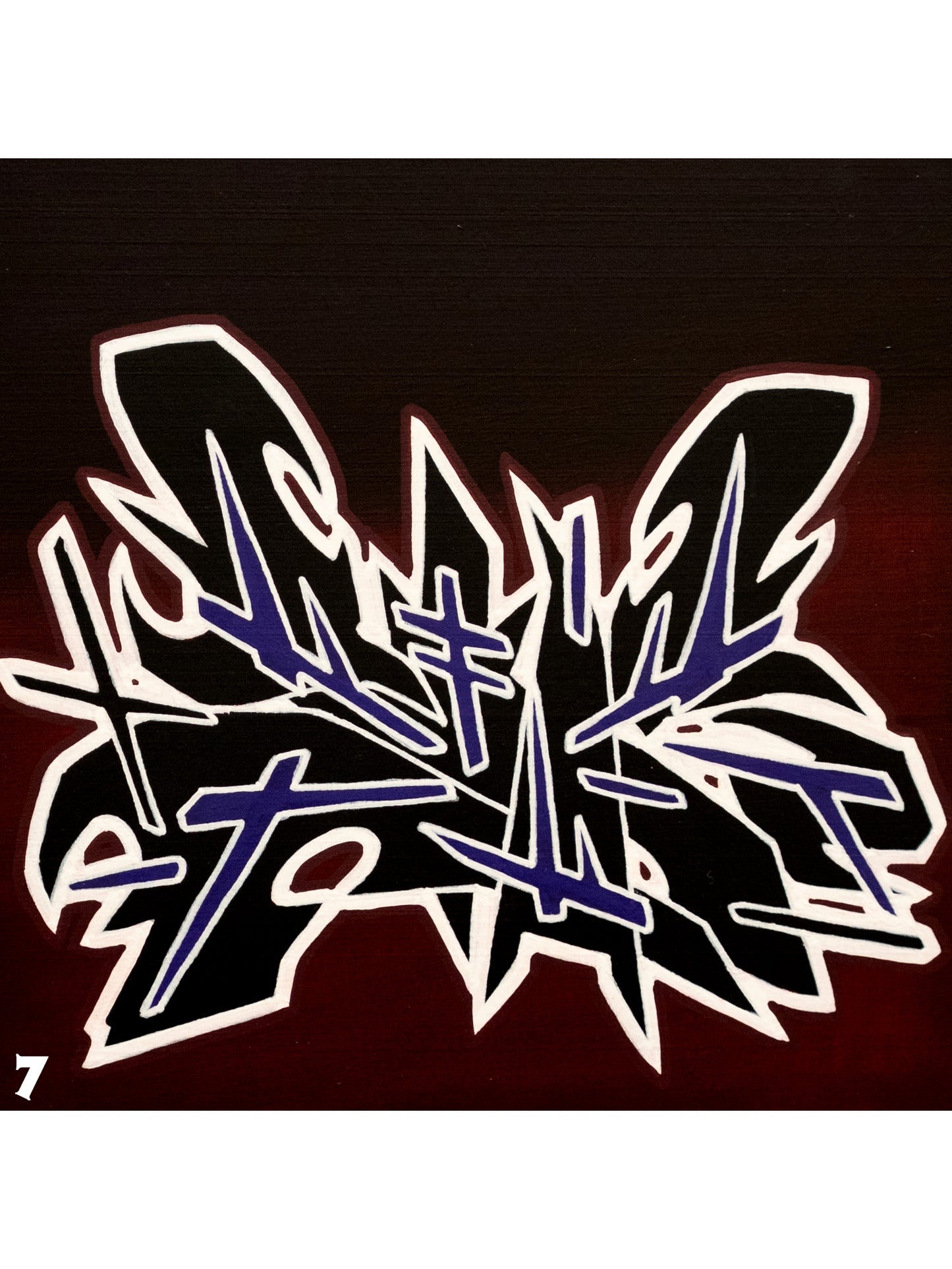 WOOD PANEL GRAFFITI PAINTING