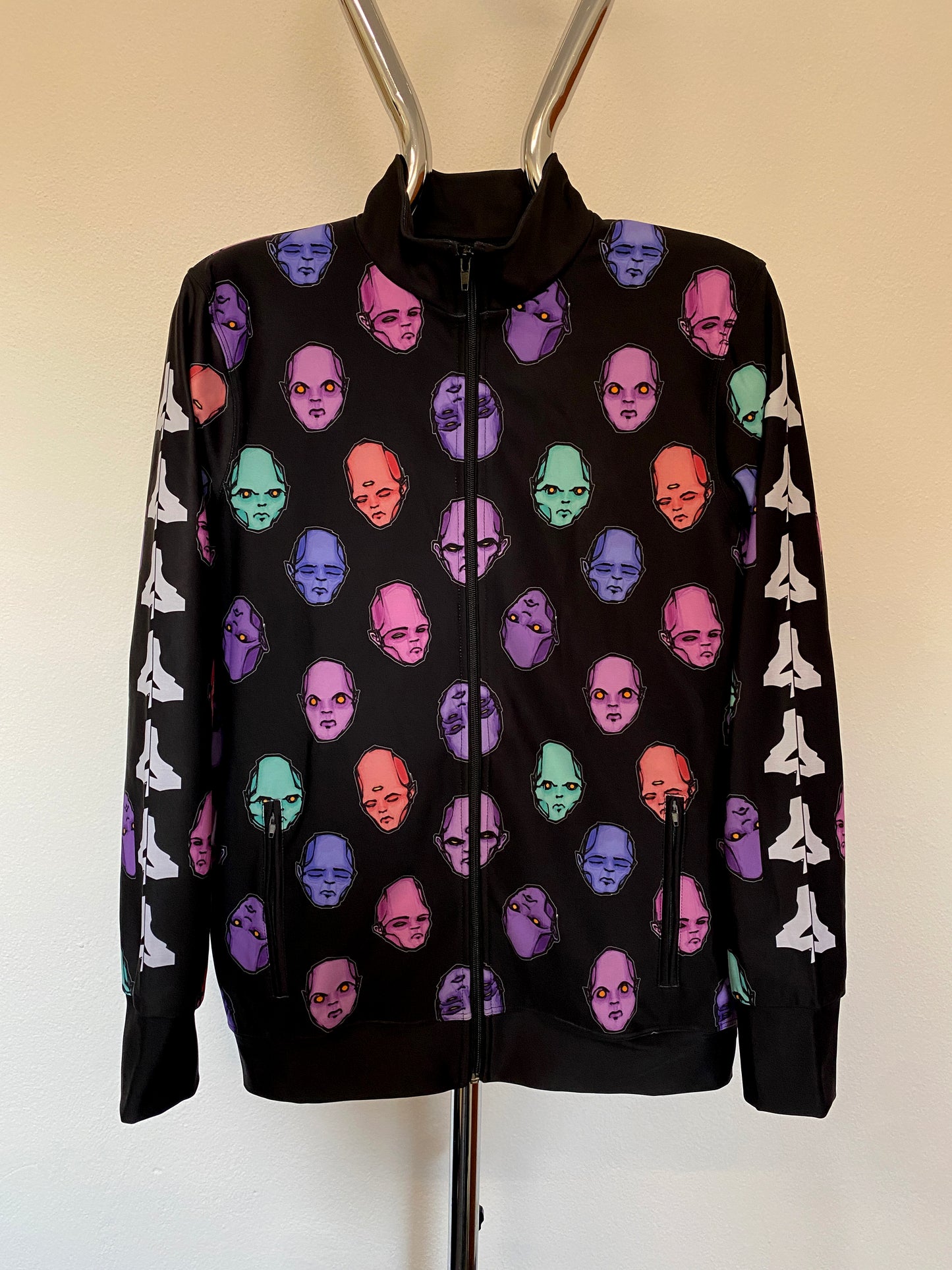 RETRO CHARACTER PATTERN TRACKSUIT TOP