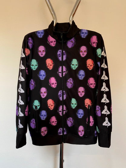 RETRO CHARACTER PATTERN TRACKSUIT TOP