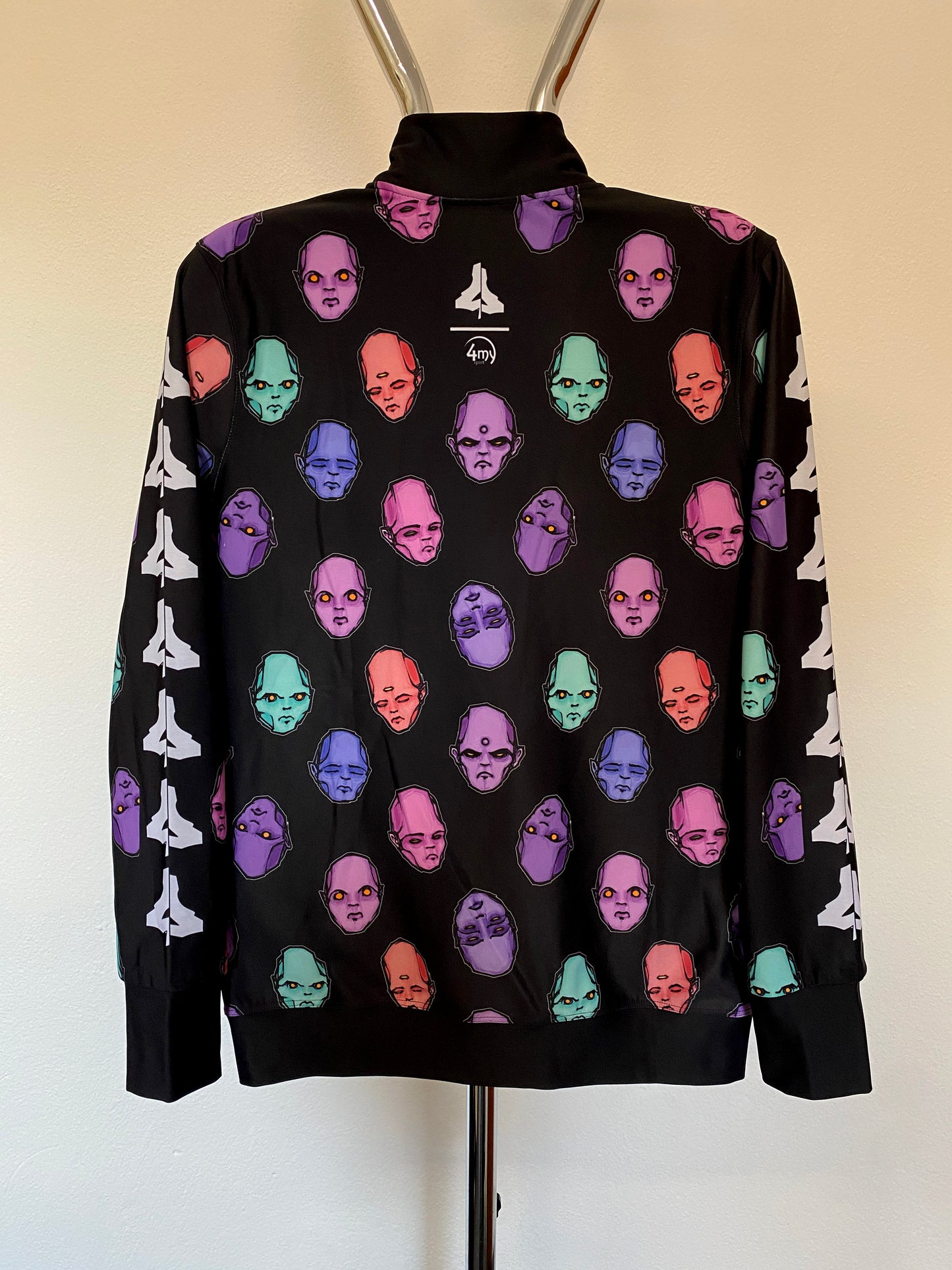RETRO CHARACTER PATTERN TRACKSUIT TOP