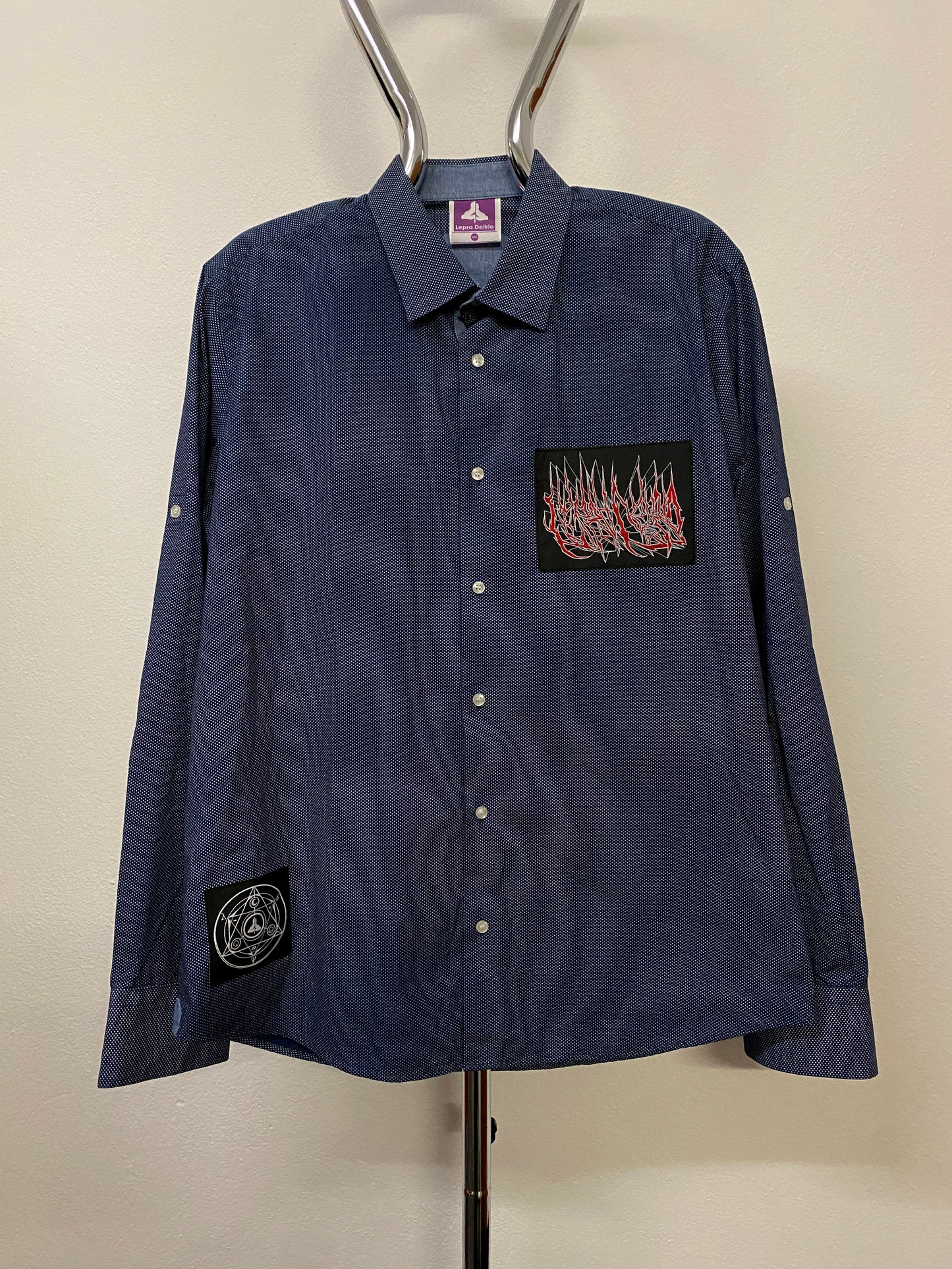 MICRODOT BLUE LEPRABETH SHIRT
