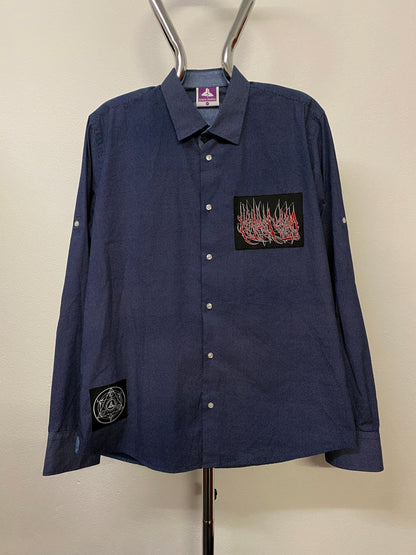 MICRODOT BLUE LEPRABETH SHIRT