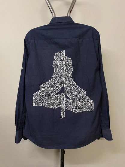 MICRODOT BLUE LEPRABETH SHIRT