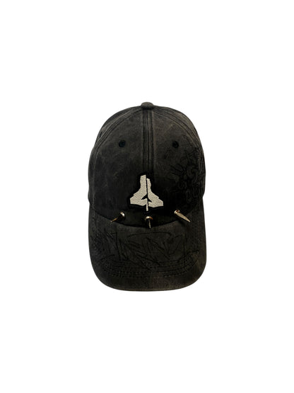 GRAY SPIKE LOGO CAP X