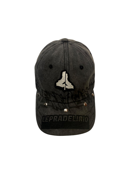 GRAY RIVET LOGO CAP