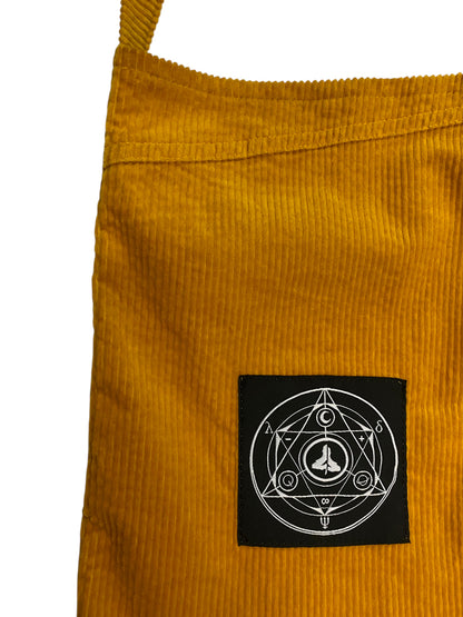CORDUROY LG MUSTARD BAG