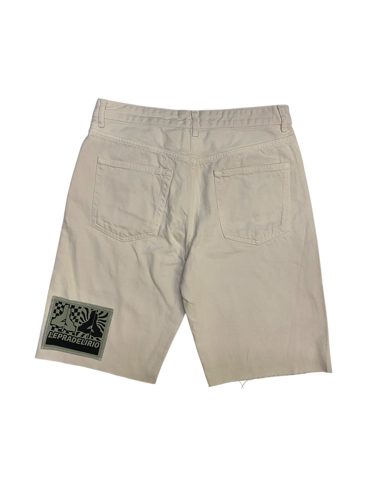 LEPREVIVE BUTTER CANVAS SHORTS