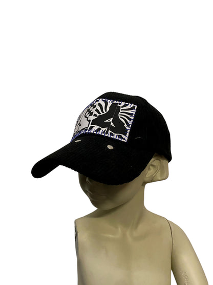 BLACK CORDUROY SPECIAL LOGO CAP IV