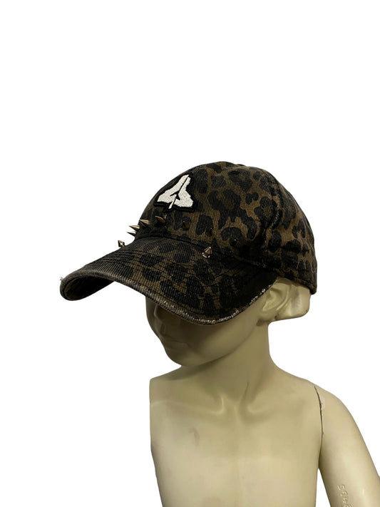 LEOPARD PRINT LOGO CAP