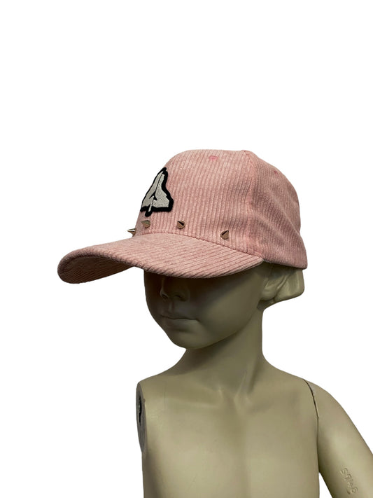 PINK CORDUROY LOGO CAP II