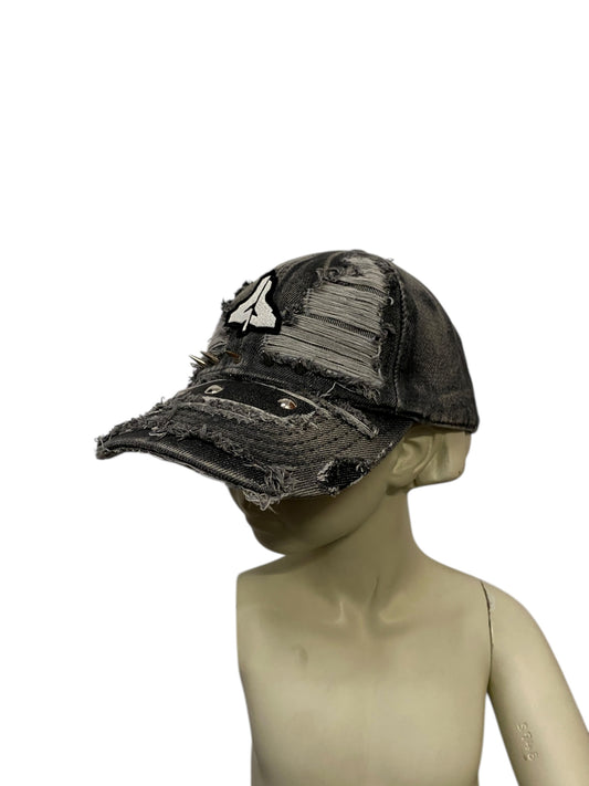 GRAY DENIM DESTROYER CAP